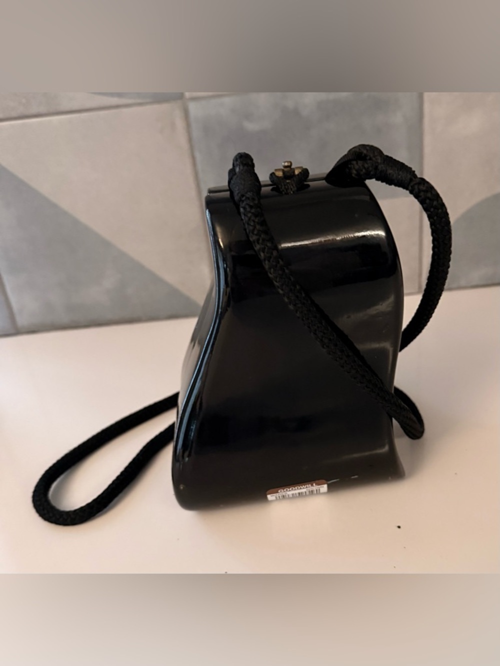 Vintage Timmy Woods piano acacia wood and lacquer handbag, crossbody collectible - Picture 4 of 9
